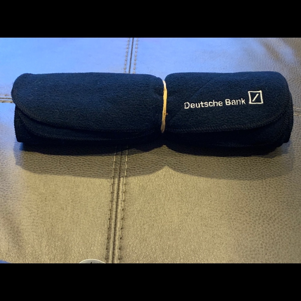 💕Deutsche Bank blue fleece scarf 58in long💕